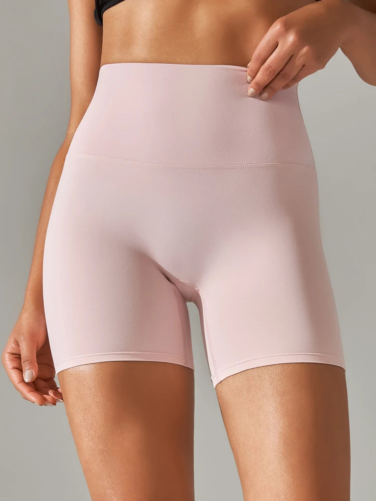 Squat-Proof High-Waist Yoga Shorts — Women's Quick-Dry Gym Shorts