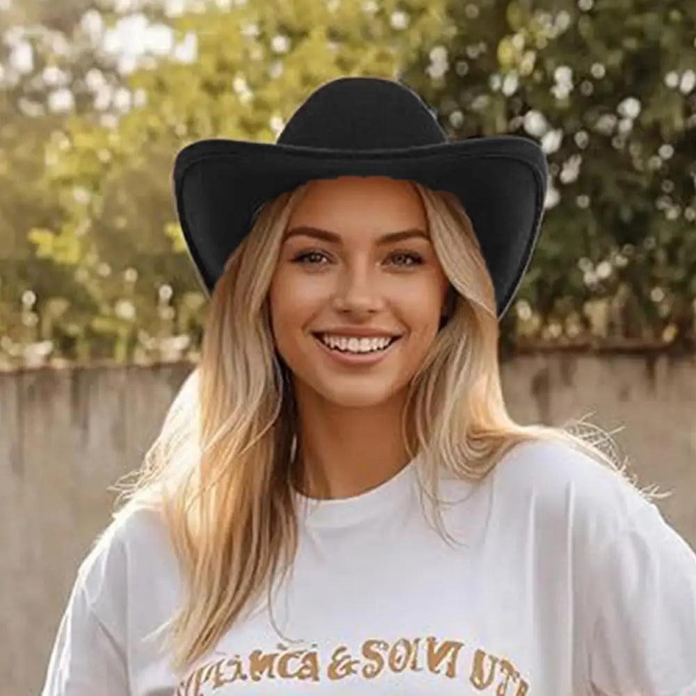 The Midnight Rodeo Studded Wide-Brim Cowgirl Hat
