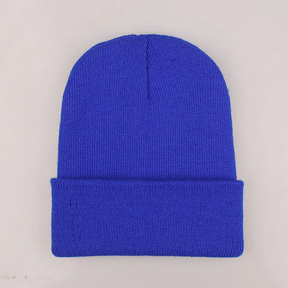 Solid Colors Men Women Woolen Knitted Beanie Hat Cap Winter Warm Soft Cotton Ski Caps Gorro Skull Knit Cap Mens Hats