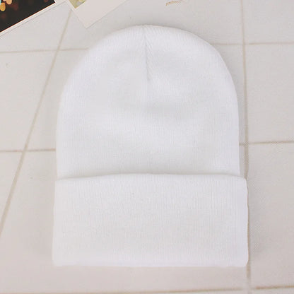 Solid Colors Men Women Woolen Knitted Beanie Hat Cap Winter Warm Soft Cotton Ski Caps Gorro Skull Knit Cap Mens Hats