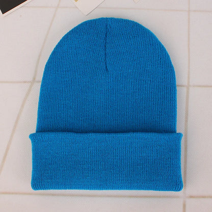 Solid Colors Men Women Woolen Knitted Beanie Hat Cap Winter Warm Soft Cotton Ski Caps Gorro Skull Knit Cap Mens Hats