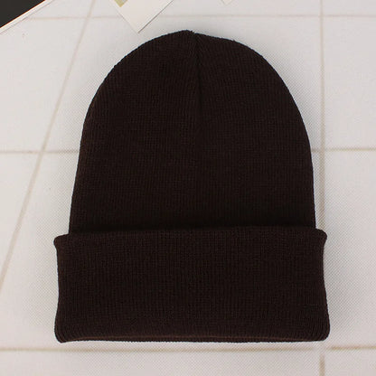 Solid Colors Men Women Woolen Knitted Beanie Hat Cap Winter Warm Soft Cotton Ski Caps Gorro Skull Knit Cap Mens Hats