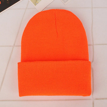 Solid Colors Men Women Woolen Knitted Beanie Hat Cap Winter Warm Soft Cotton Ski Caps Gorro Skull Knit Cap Mens Hats