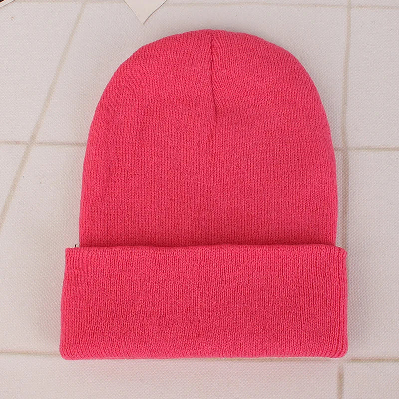 Solid Colors Men Women Woolen Knitted Beanie Hat Cap Winter Warm Soft Cotton Ski Caps Gorro Skull Knit Cap Mens Hats