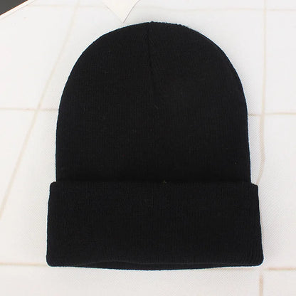 Solid Colors Men Women Woolen Knitted Beanie Hat Cap Winter Warm Soft Cotton Ski Caps Gorro Skull Knit Cap Mens Hats