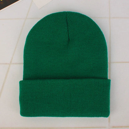 Solid Colors Men Women Woolen Knitted Beanie Hat Cap Winter Warm Soft Cotton Ski Caps Gorro Skull Knit Cap Mens Hats