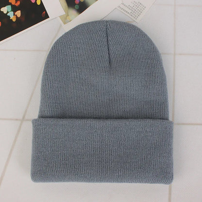 Solid Colors Men Women Woolen Knitted Beanie Hat Cap Winter Warm Soft Cotton Ski Caps Gorro Skull Knit Cap Mens Hats