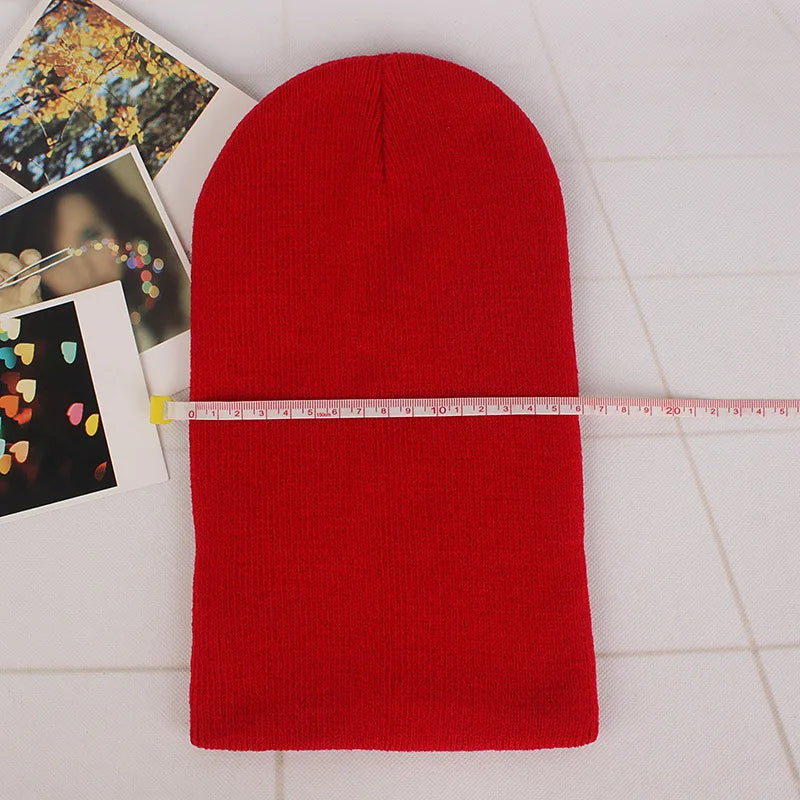 Solid Colors Men Women Woolen Knitted Beanie Hat Cap Winter Warm Soft Cotton Ski Caps Gorro Skull Knit Cap Mens Hats