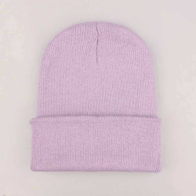 Solid Colors Men Women Woolen Knitted Beanie Hat Cap Winter Warm Soft Cotton Ski Caps Gorro Skull Knit Cap Mens Hats
