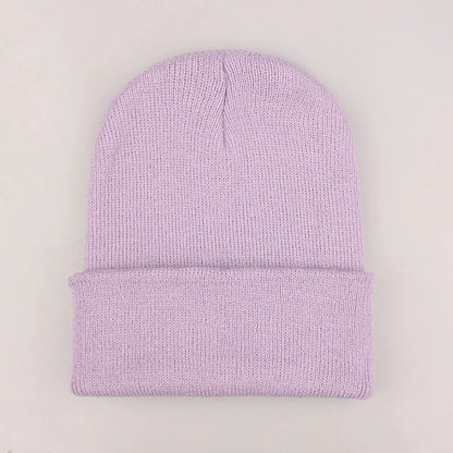 Solid Colors Men Women Woolen Knitted Beanie Hat Cap Winter Warm Soft Cotton Ski Caps Gorro Skull Knit Cap Mens Hats