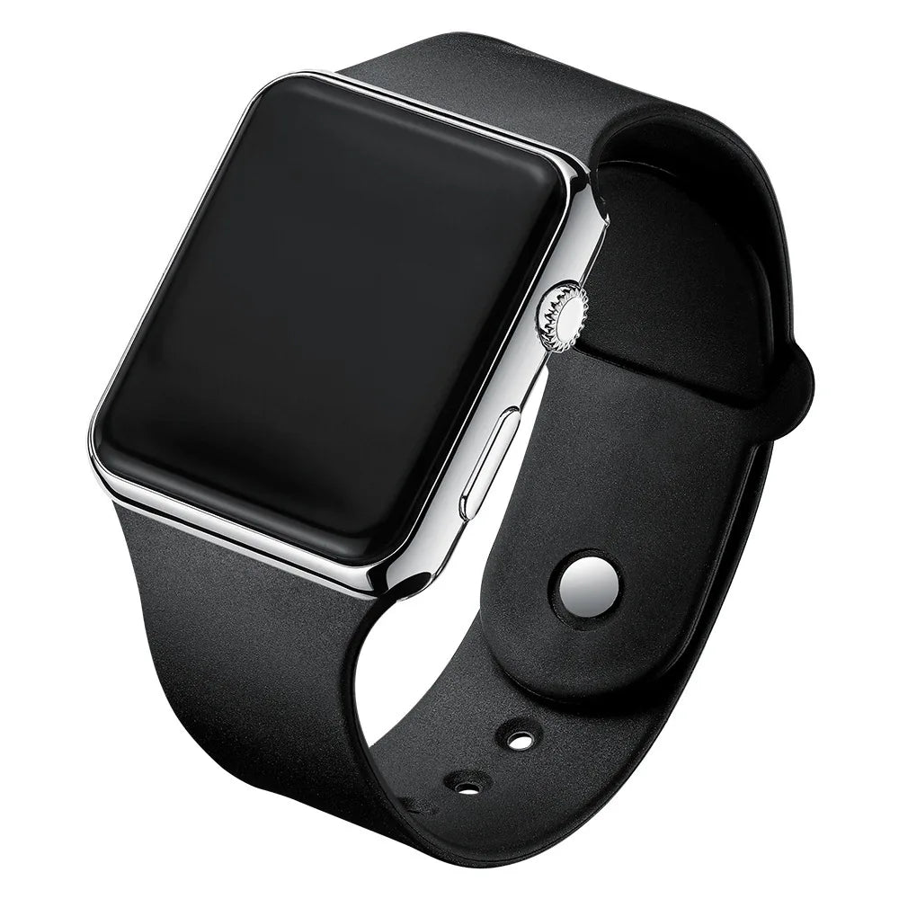 LED Digital Sport Watch — Unisex Silicone Band Casual Watch