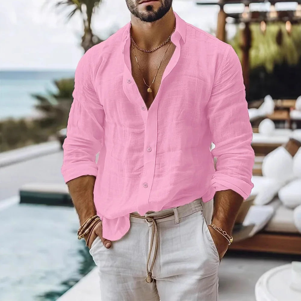 Cotton Linen Beach Shirt