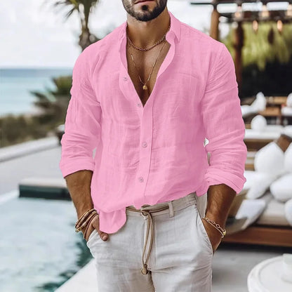 Cotton Linen Beach Shirt