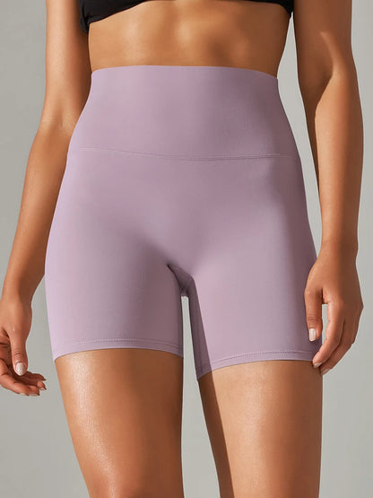 Squat-Proof High-Waist Yoga Shorts — Women's Quick-Dry Gym Shorts