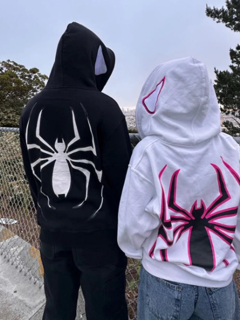 Y2K Spider Zip Hoodie