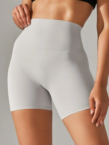 Squat-Proof High-Waist Yoga Shorts — Women's Quick-Dry Gym Shorts
