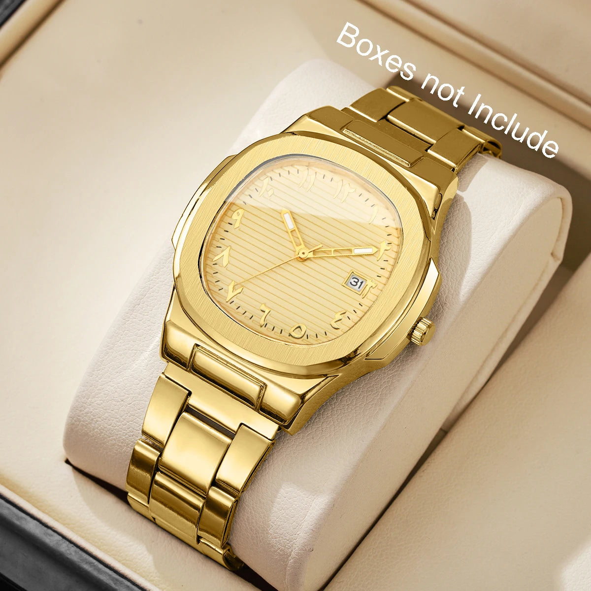 Quartz Luxury Men timepiece Watches, fashinable Stainless Steel Strap with Calendar