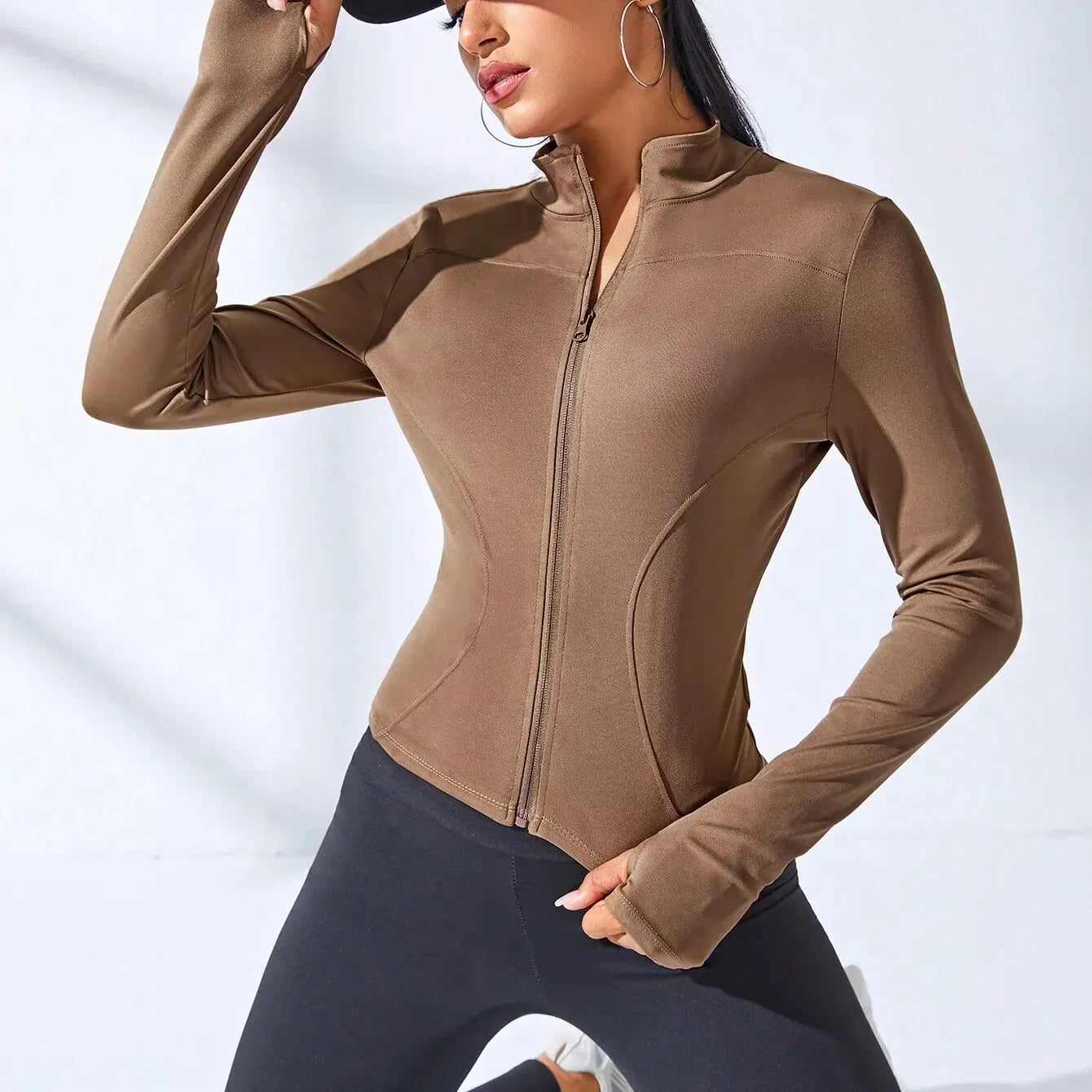 Sculpt & Move Zip-Up Yoga Jacket — Women's Slim Fit Sports Coat