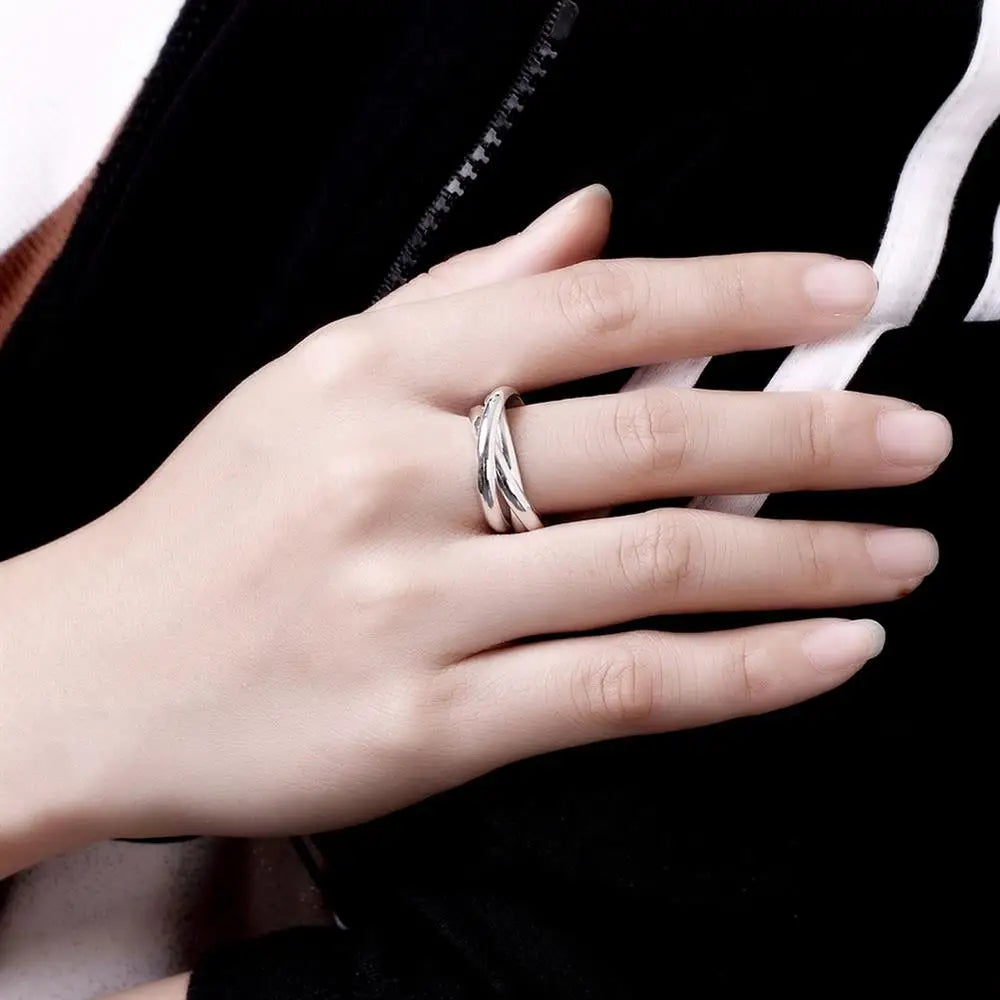 Ladies Wedding Beautiful Charm Fashion Women 925 Sterling Silver Rings Jewelry Cute Lover Gift