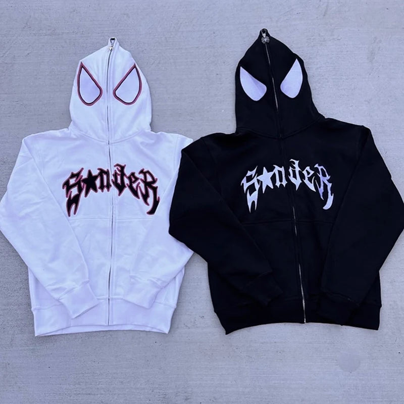 Y2K Spider Zip Hoodie