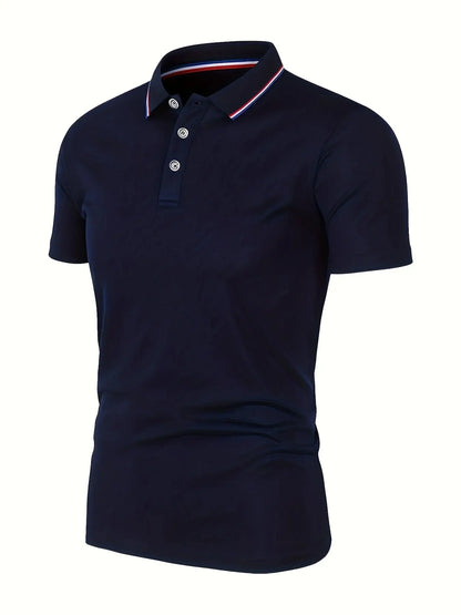 Breeze Comfort Polo — Men's Breathable Solid Short-Sleeve Shirt
