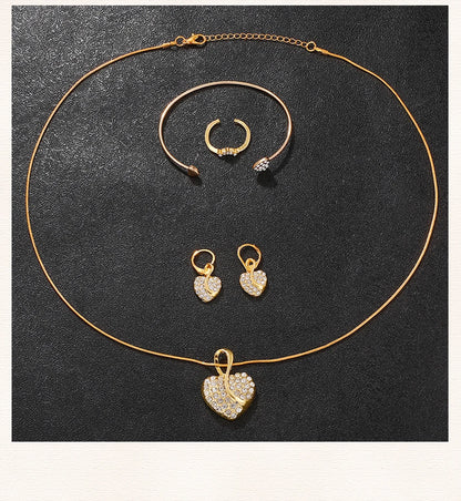 Women's Quartz Gold Watch, Luxury Ring Necklace Earring Rhinestone Fashion, Casual Ladies Jewelry Set The No1 Thing You Need For This Summer