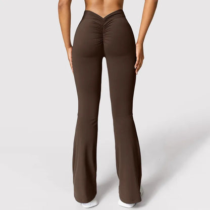 Booty-Lift V-Back Leggings — Women's High-Waist Gym Pants