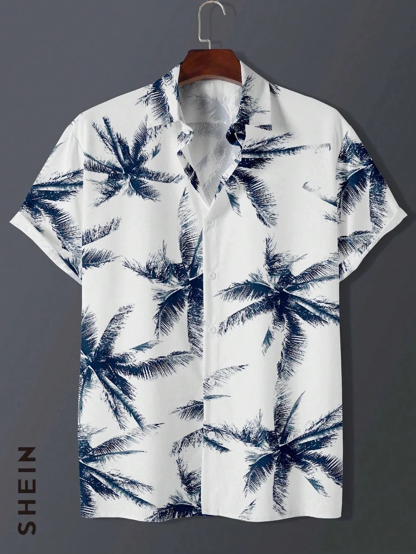 Vintage Print Hawaiian Shirt — Men's Oversized Beach Casual Shirt