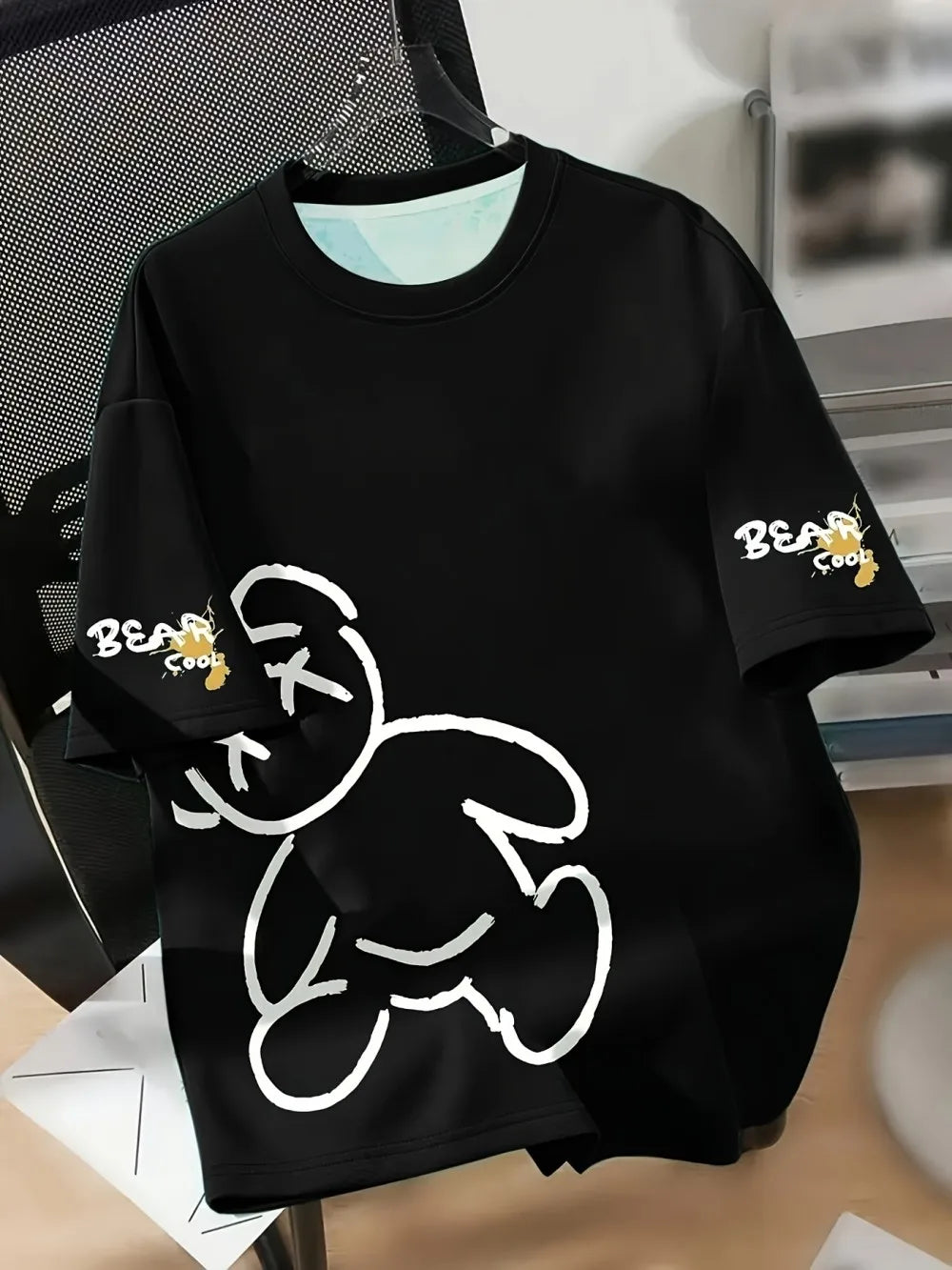 Cartoon Bear Print Tee