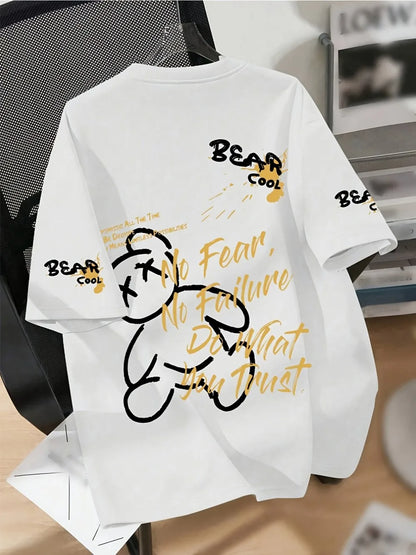 Cartoon Bear Print Tee