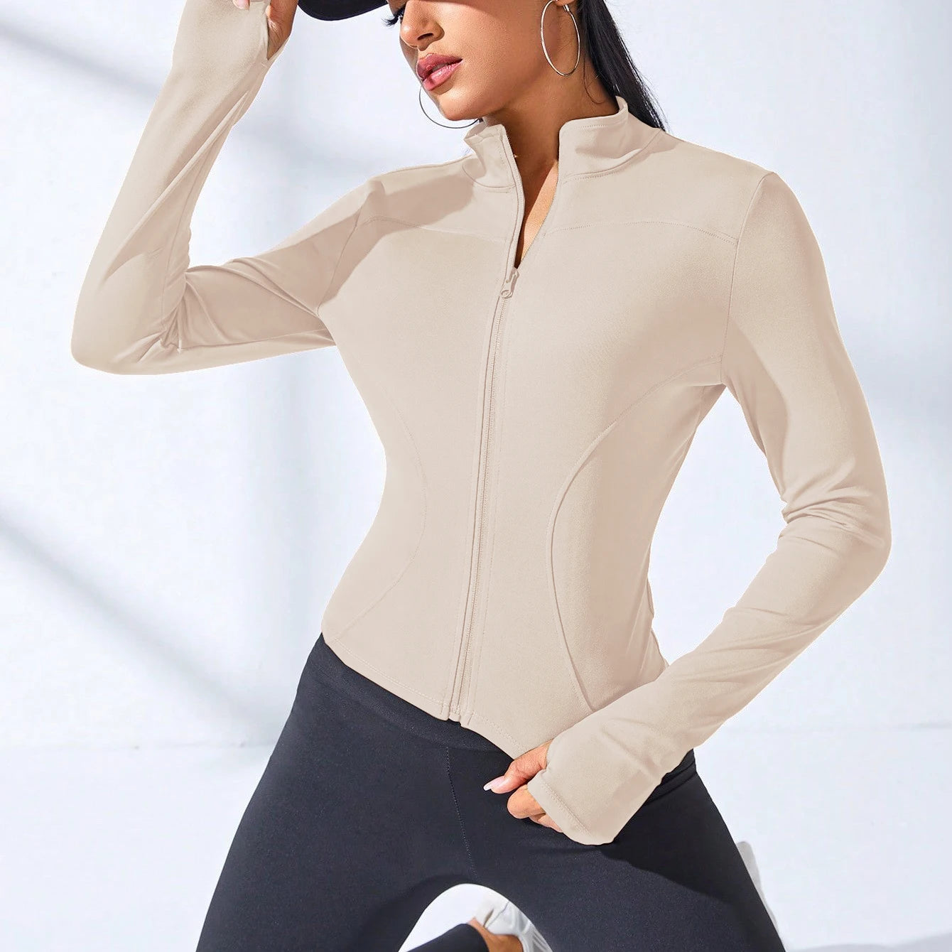 Sculpt & Move Zip-Up Yoga Jacket — Women's Slim Fit Sports Coat