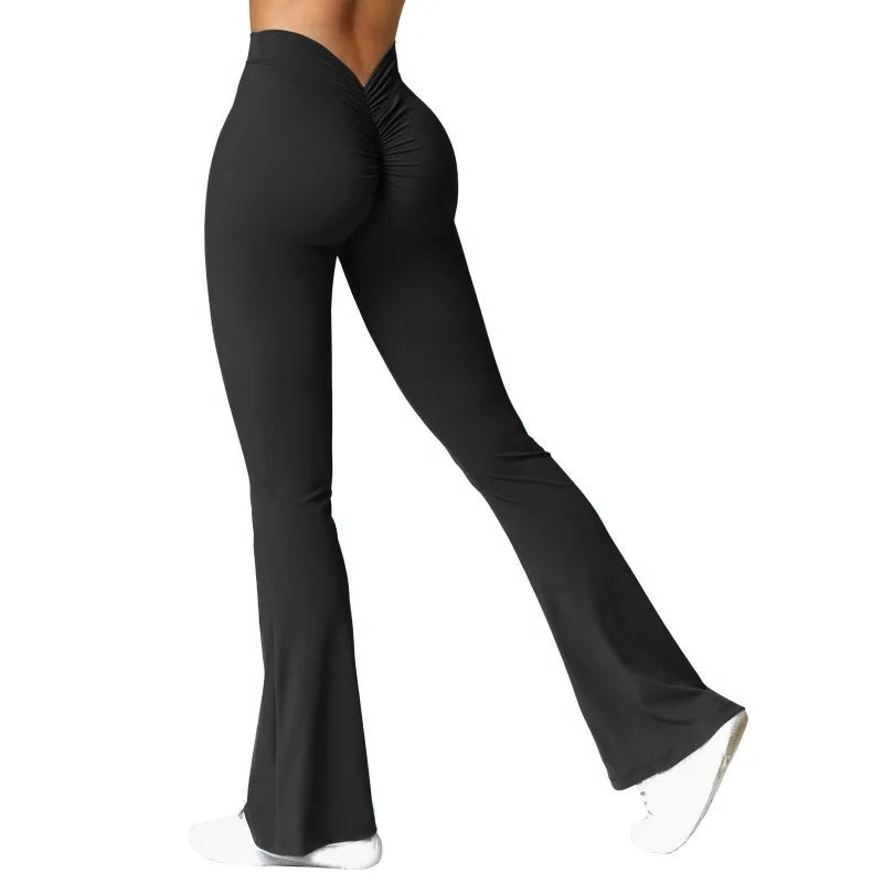 Booty-Lift V-Back Leggings — Women's High-Waist Gym Pants