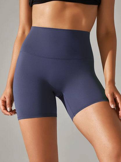 Squat-Proof High-Waist Yoga Shorts — Women's Quick-Dry Gym Shorts