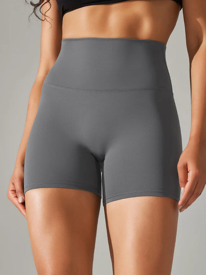 Squat-Proof High-Waist Yoga Shorts — Women's Quick-Dry Gym Shorts