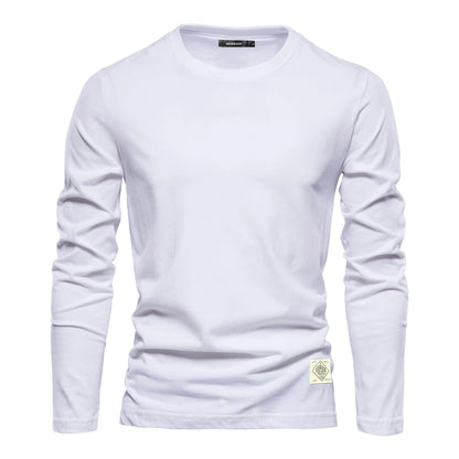 Everyday Classic Long Sleeve Tee — 100% Cotton Men's Crew Neck