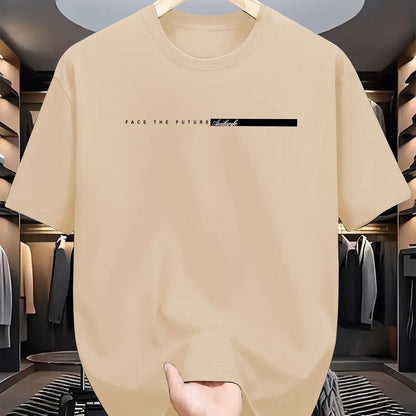 Large Letter Print Tee — Unisex 100% Cotton Loose Fit High Street T-Shirt