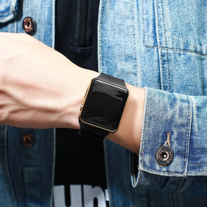 LED Digital Sport Watch — Unisex Silicone Band Casual Watch