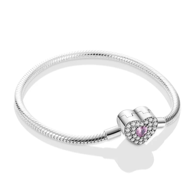 Silver Heart Charm Bracelet