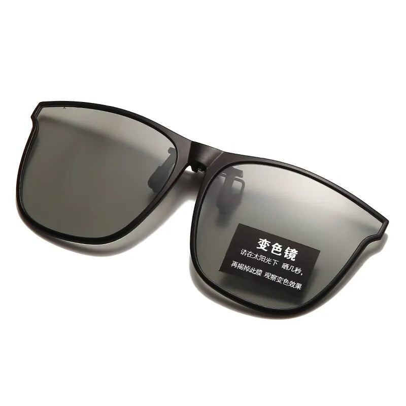 Photochromic Driving Sunglasses — Men's Anti-Glare Vintage Square Shades