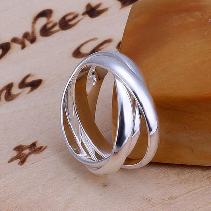 Ladies Wedding Beautiful Charm Fashion Women 925 Sterling Silver Rings Jewelry Cute Lover Gift