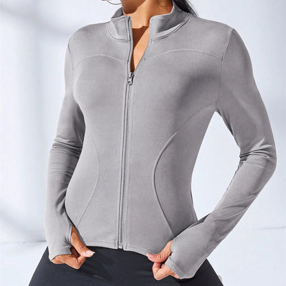 Sculpt & Move Zip-Up Yoga Jacket — Women's Slim Fit Sports Coat