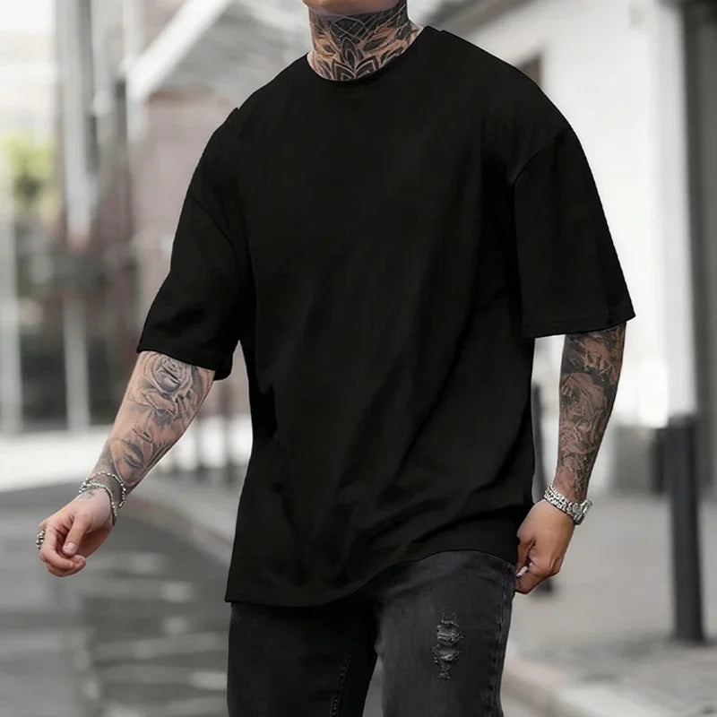 Easy Cotton Tee Mens Jogging Shirt