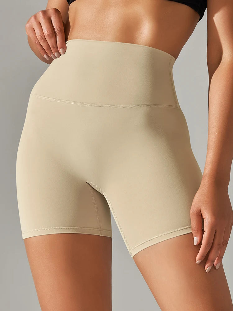 Squat-Proof High-Waist Yoga Shorts — Women's Quick-Dry Gym Shorts