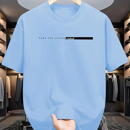 Large Letter Print Tee — Unisex 100% Cotton Loose Fit High Street T-Shirt
