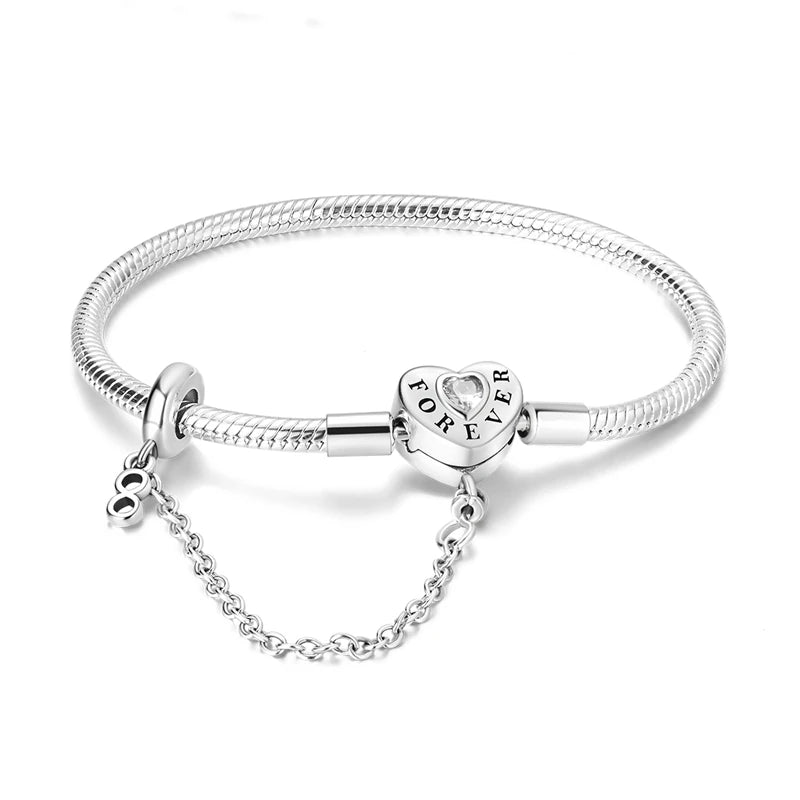 Silver Heart Charm Bracelet