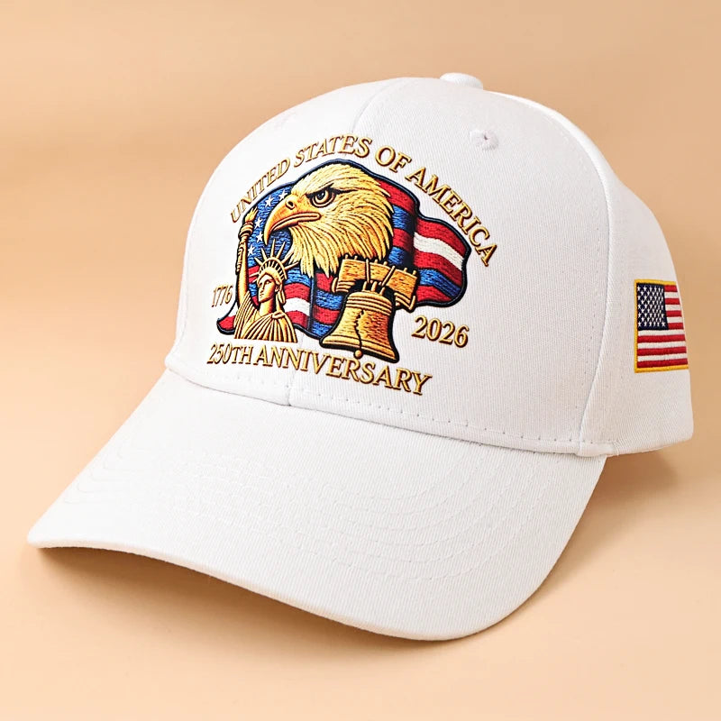 Washed Cotton Eagle Print Trucker Hat — Unisex Adjustable Baseball Cap