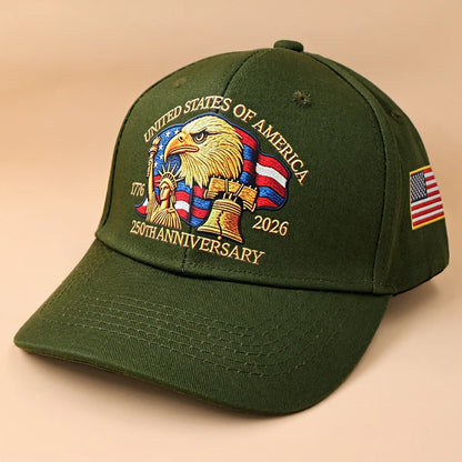Washed Cotton Eagle Print Trucker Hat — Unisex Adjustable Baseball Cap