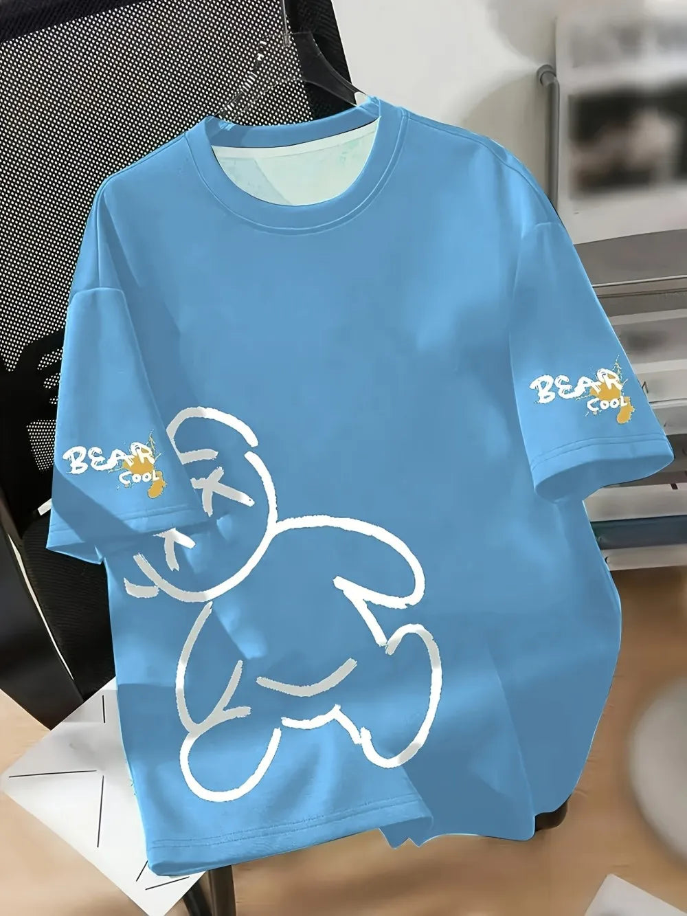 Cartoon Bear Print Tee