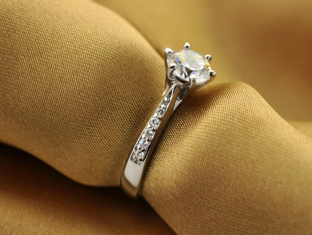Sterling Silver Plated CZ Ring