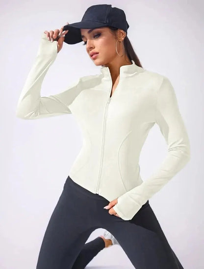 Sculpt & Move Zip-Up Yoga Jacket — Women's Slim Fit Sports Coat